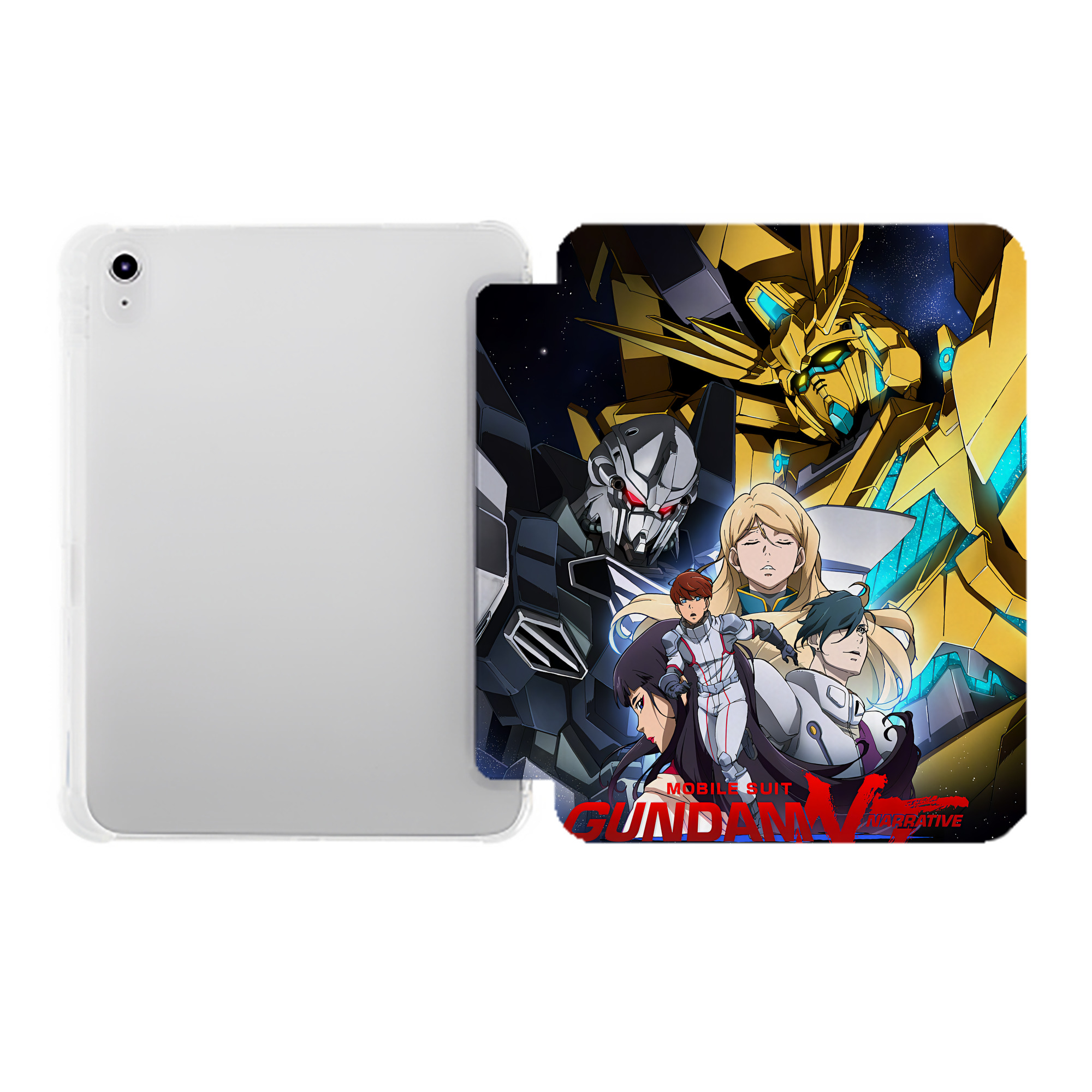 （画像用） 機動戦士ガンダム Mobile Suit Gundam IPad ケース ペン収納付き 三つ折りスタンド PUレザー×シリコン 対応機種9.5/10.5/10.9インチ